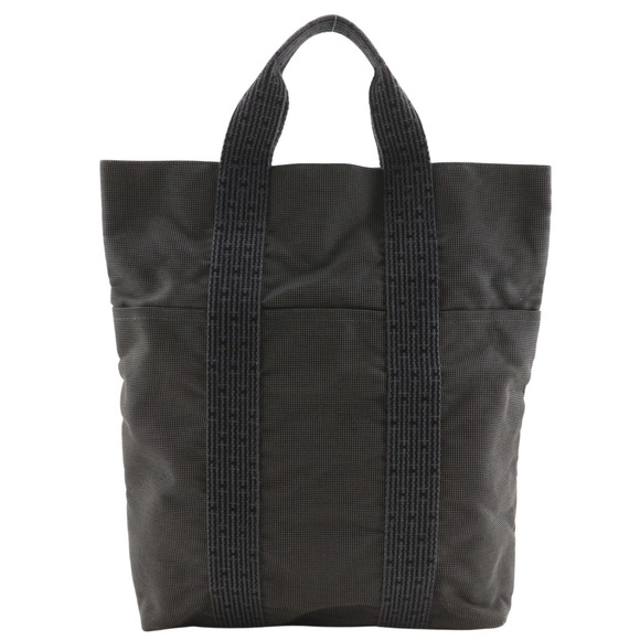 HERMES Handbags - Hermes Herline Cabas Handbag/Tote Bag, Canvas, Gray, A4 Size, Unisex
